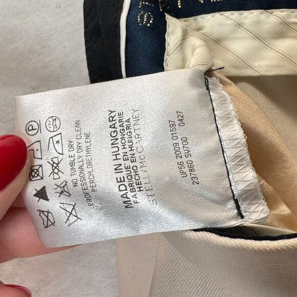 Stella McCartney Minimalist Wide Leg Ivory Wool Trousers Size 8 Quiet Luxury - Picture 9 of 10